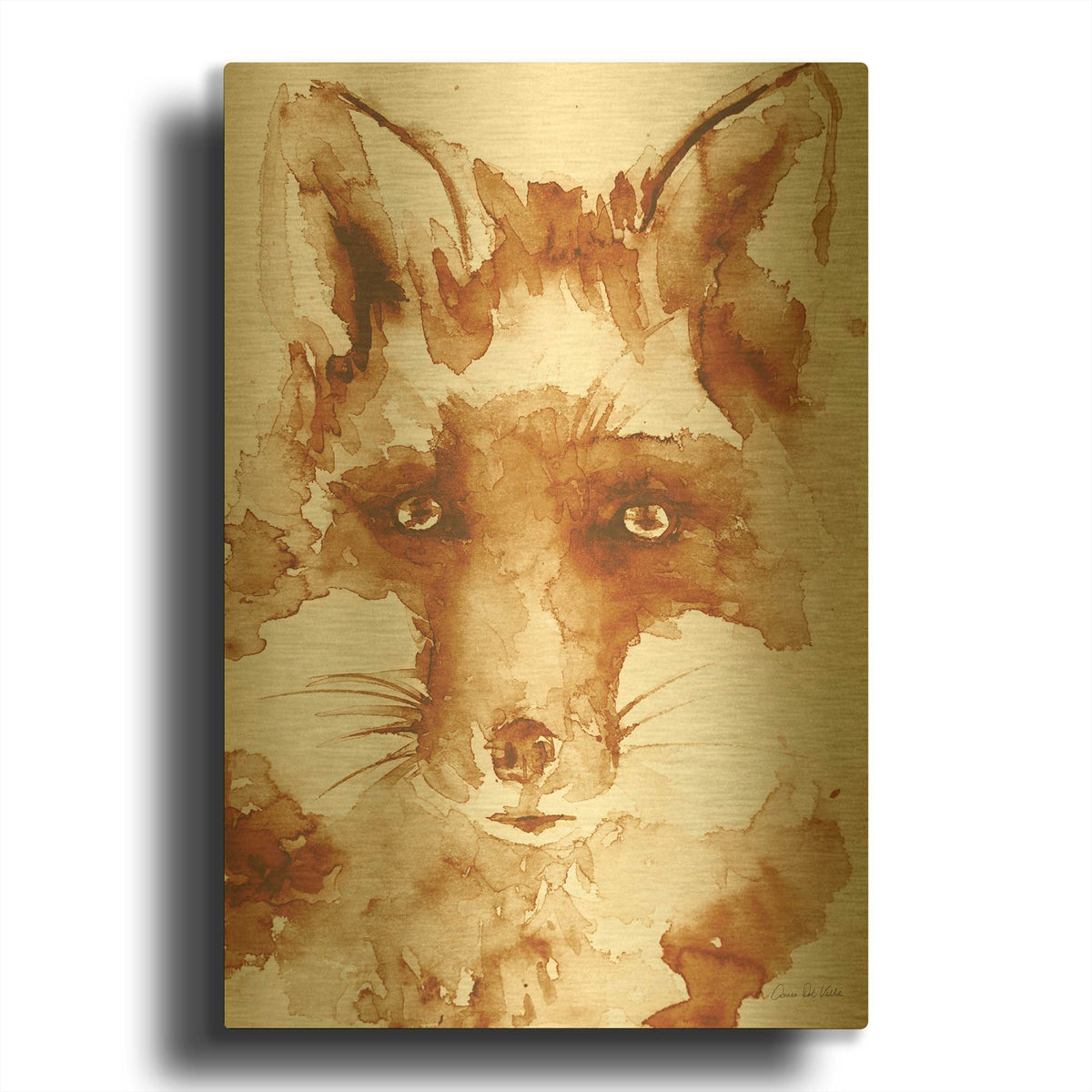 'Sweet And Sour Brown' By Alan Majchrowicz Gold Metal Wall Art