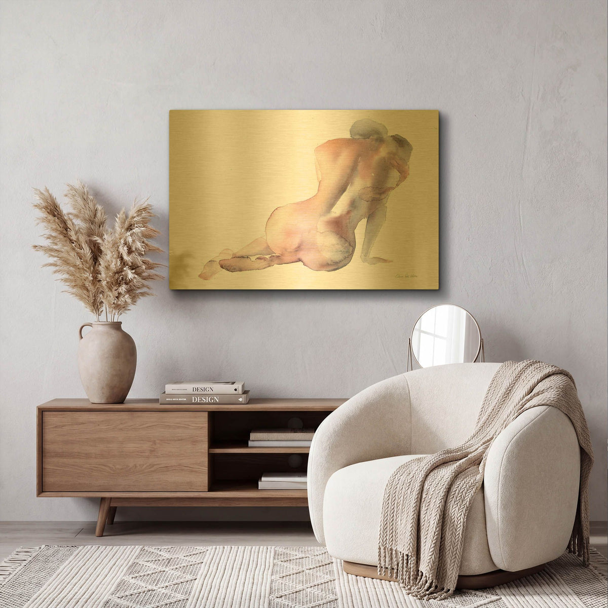 'Solace I' By Alan Majchrowicz Gold Metal Wall Art