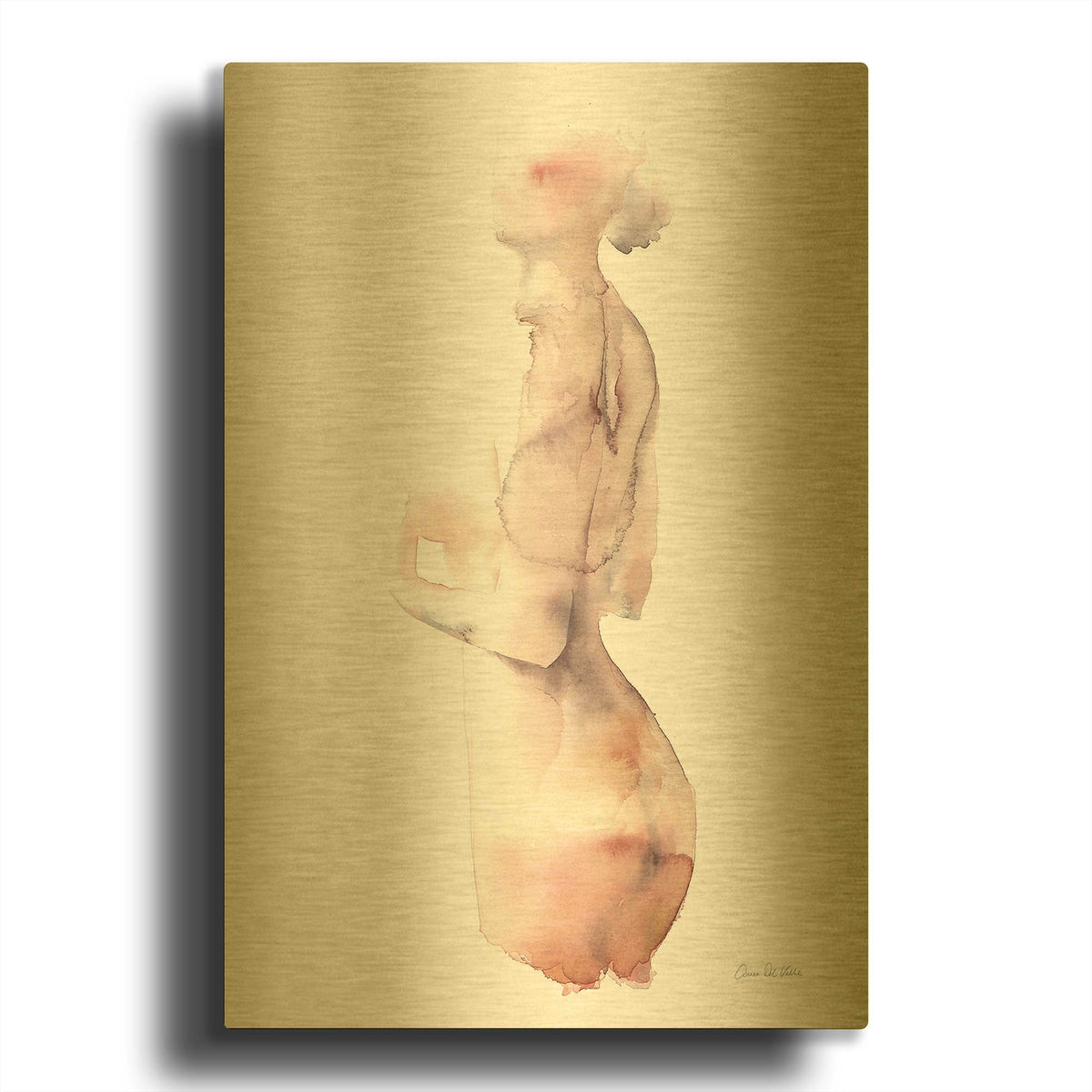 'Solace II' By Alan Majchrowicz Gold Metal Wall Art