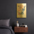 'Copper And Blue Cheetah' By Alan Majchrowicz Gold Metal Wall Art