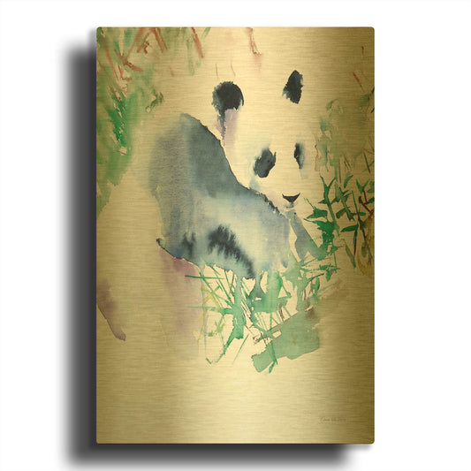 'Panda' By Alan Majchrowicz Gold Metal Wall Art
