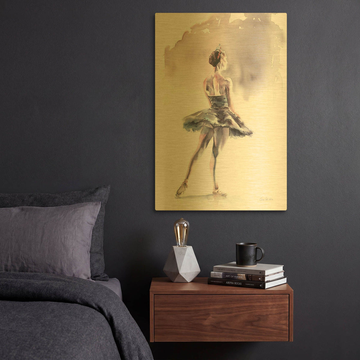 'Ballet I' By Alan Majchrowicz Gold Metal Wall Art