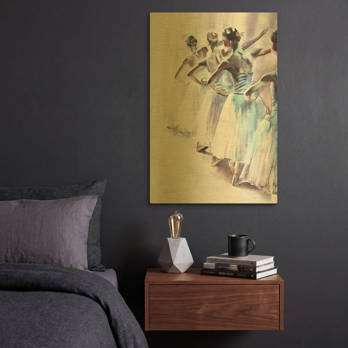'Ballet II' By Alan Majchrowicz Gold Metal Wall Art