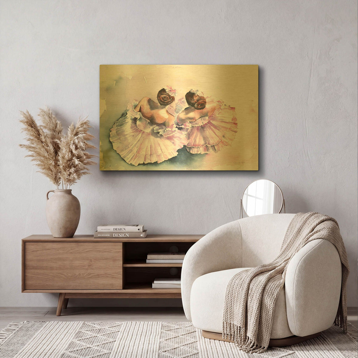 'Ballet III' By Alan Majchrowicz Gold Metal Wall Art
