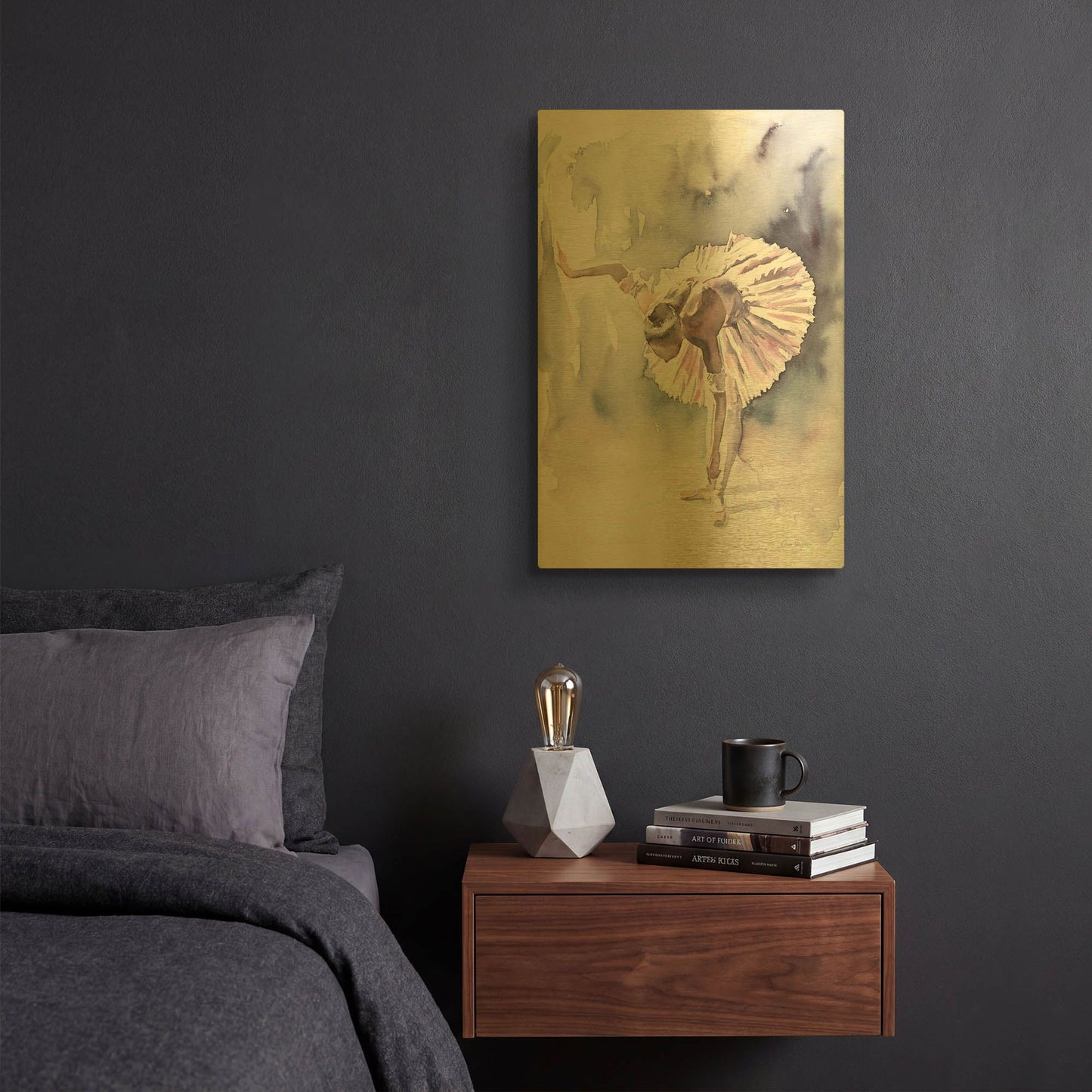'Ballet VI' By Alan Majchrowicz Gold Metal Wall Art