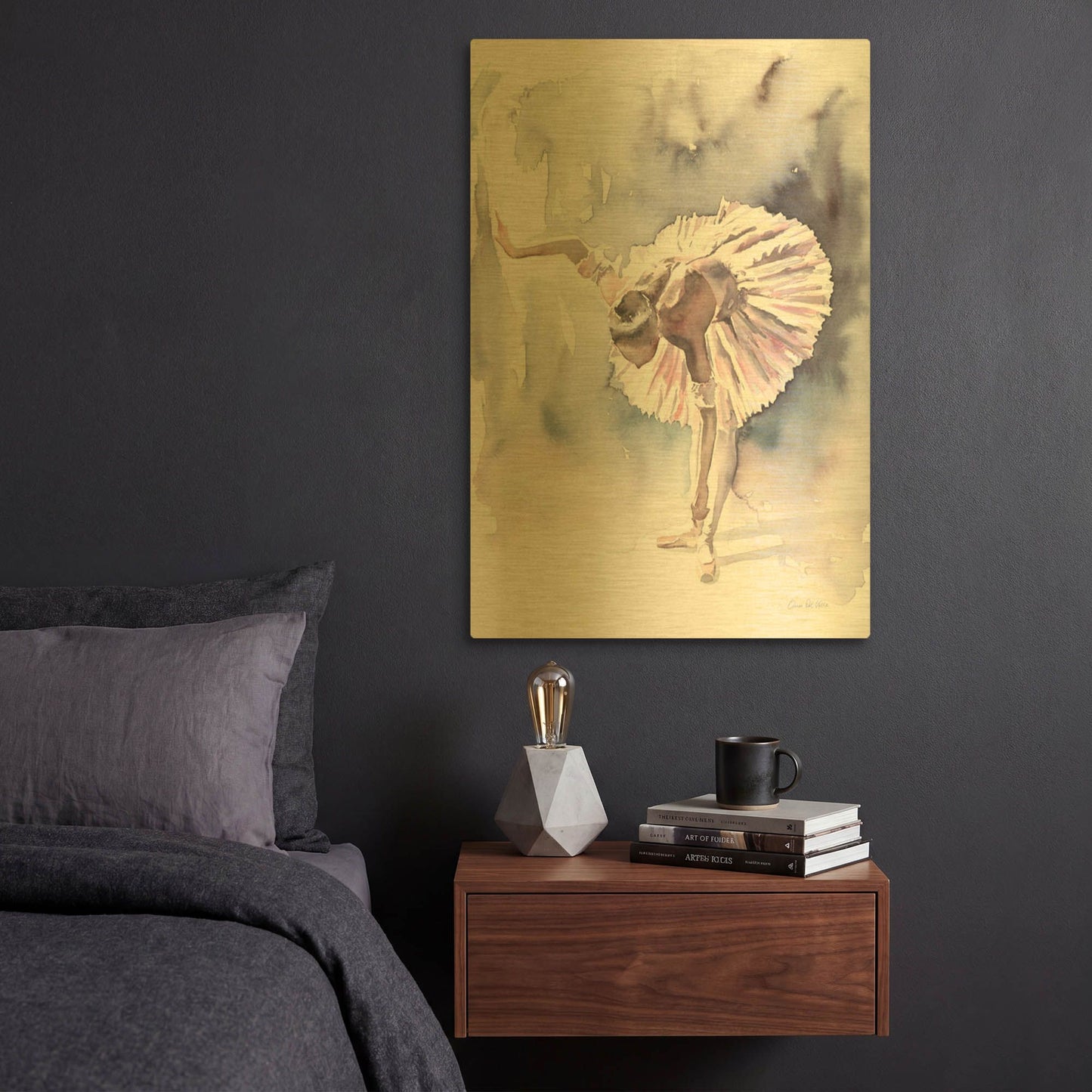 'Ballet VI' By Alan Majchrowicz Gold Metal Wall Art