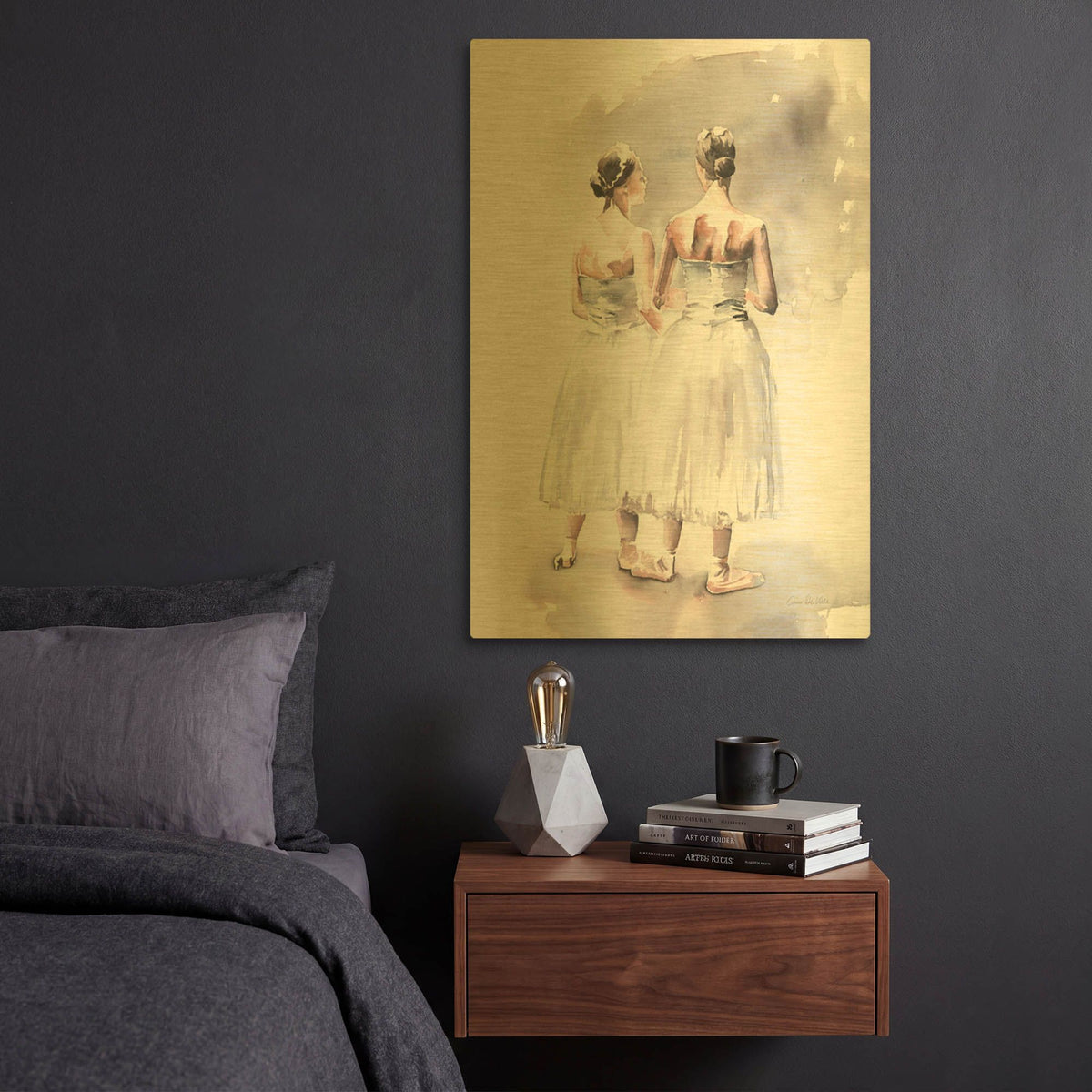 'Ballet VII' By Alan Majchrowicz Gold Metal Wall Art
