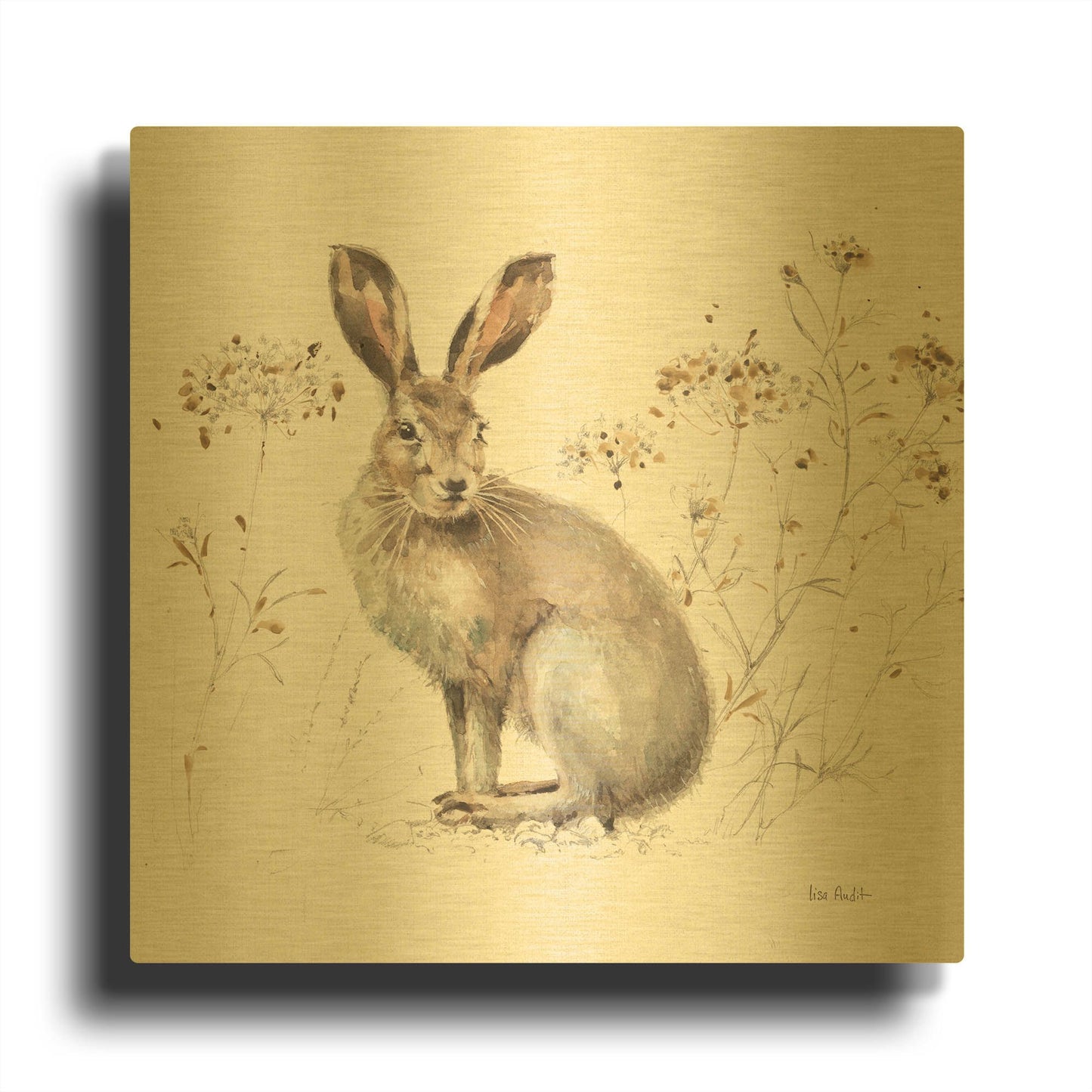'Wood Land Walk XIII' By Lisa Audit Gold Metal Wall Art