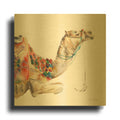 'Desert Camel I' By Alan Majchrowicz Gold Metal Wall Art