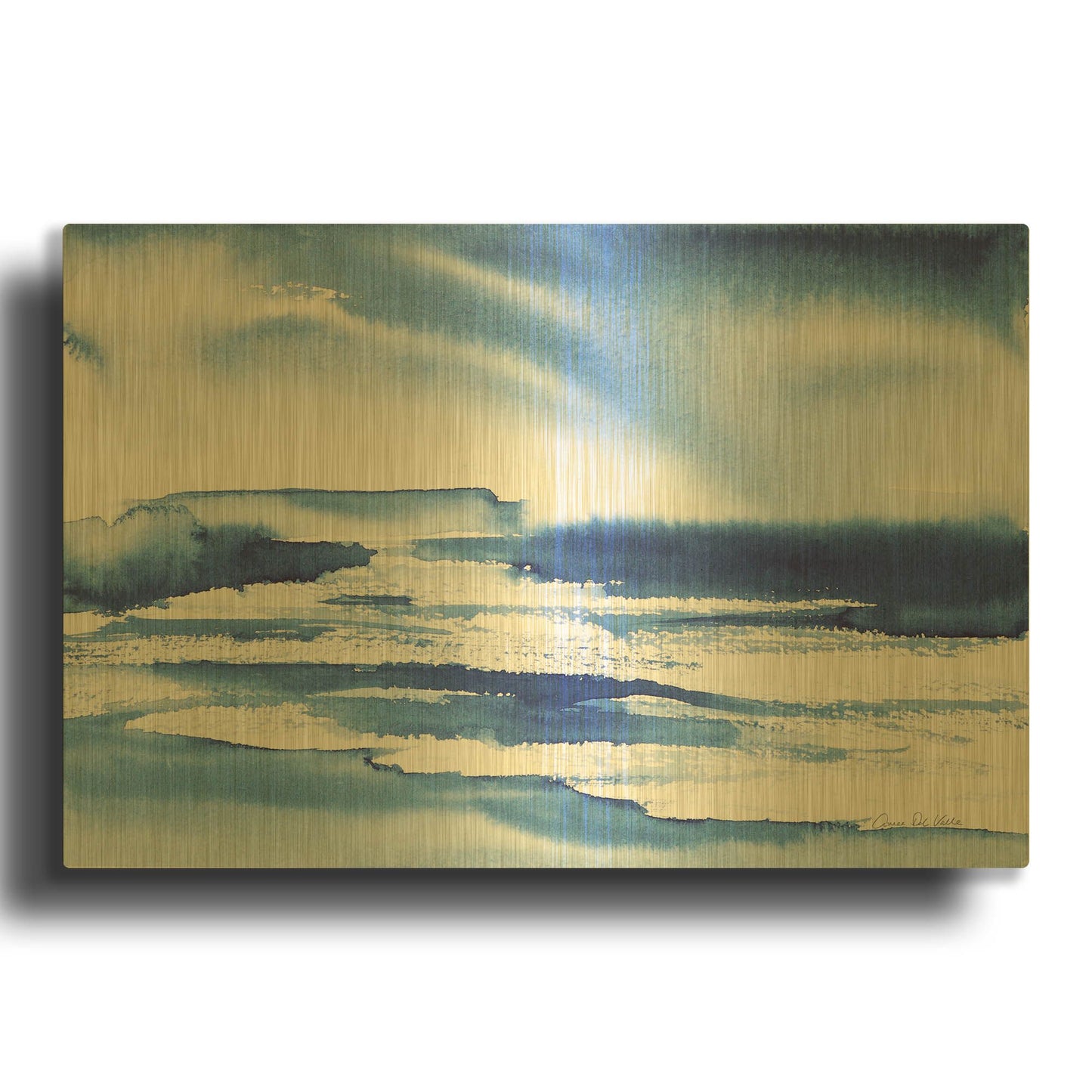 'Ocean Blue I' By Alan Majchrowicz Gold Metal Wall Art