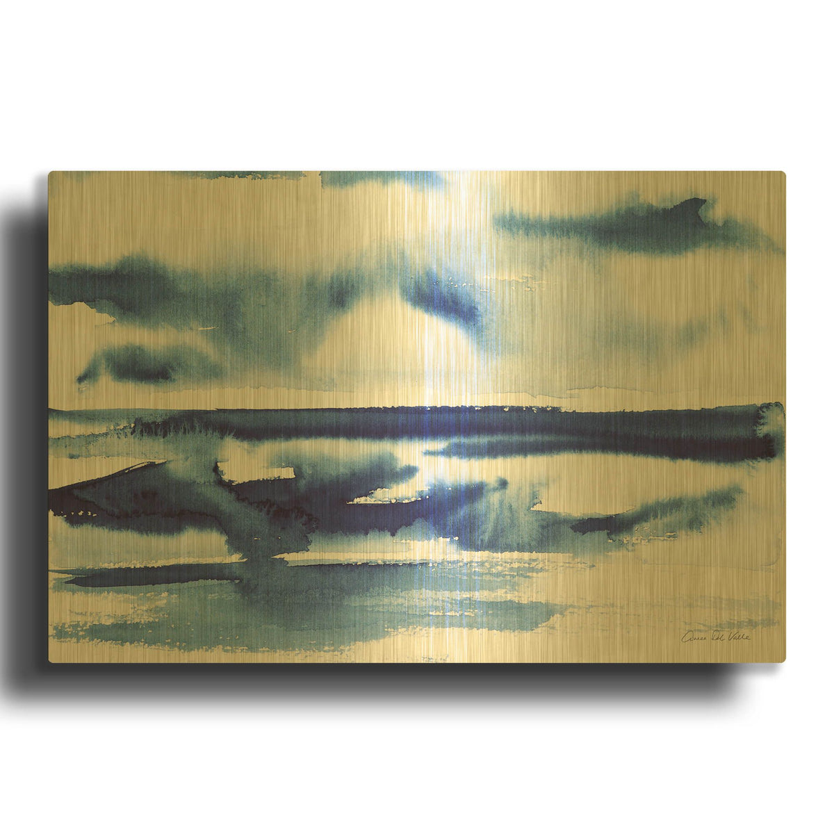 'Ocean Blue II' By Alan Majchrowicz Gold Metal Wall Art