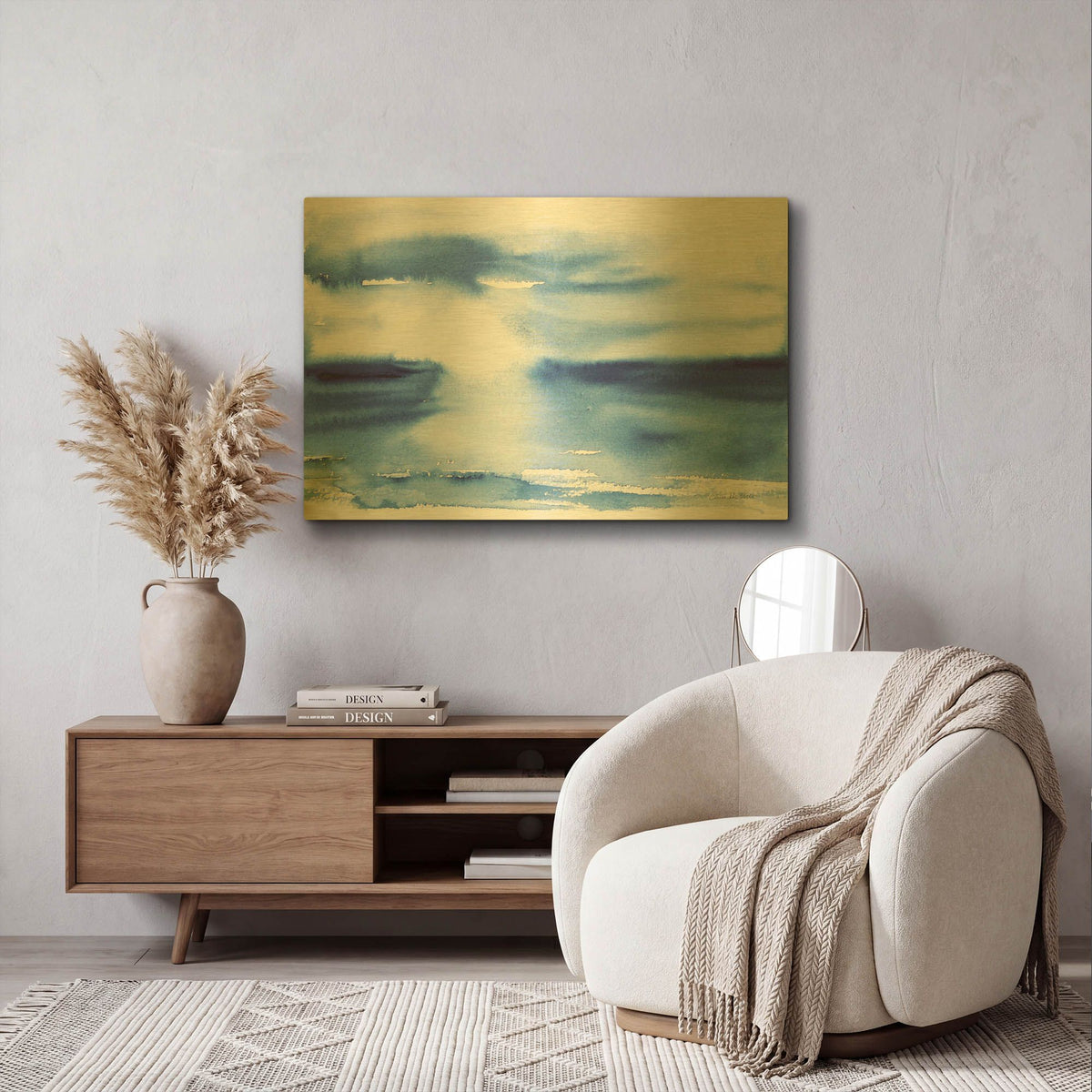 'Ocean Blue III' By Alan Majchrowicz Gold Metal Wall Art