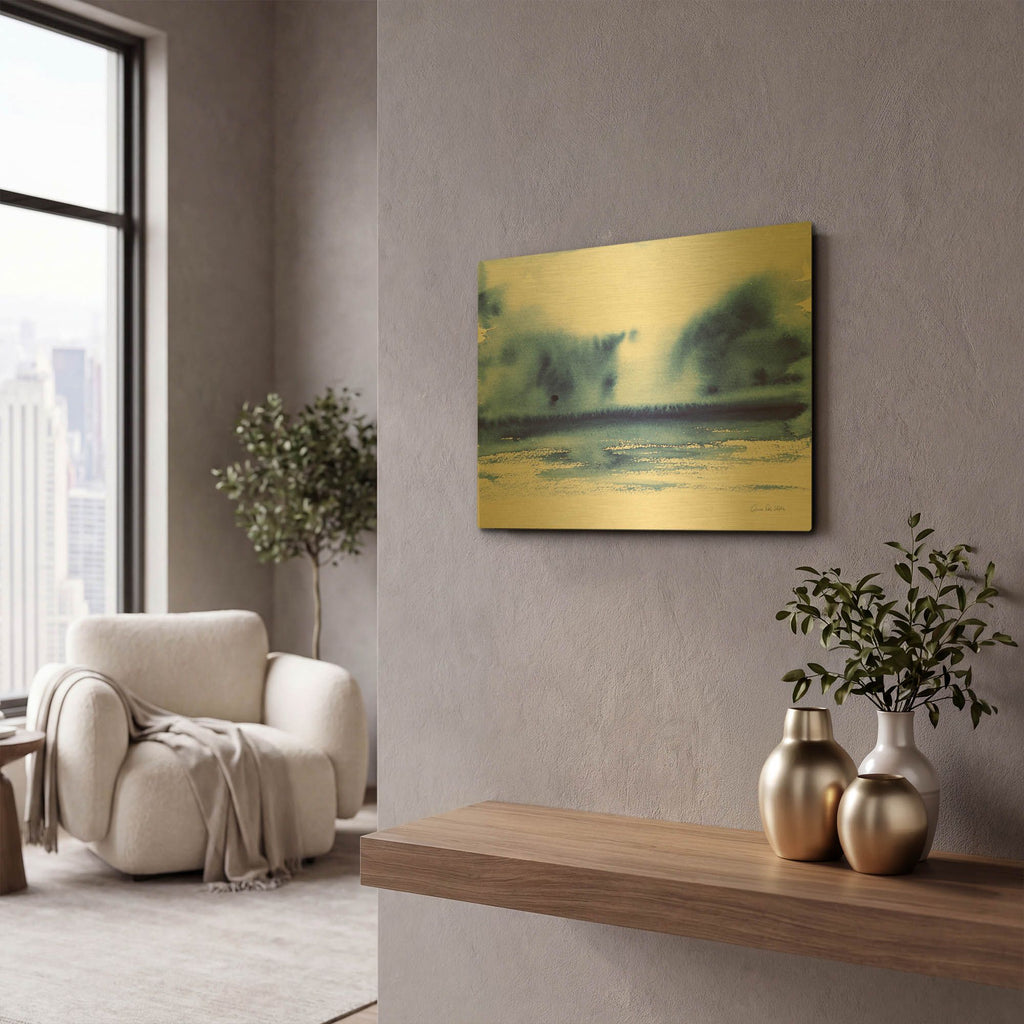 'Ocean Blue IV' By Alan Majchrowicz Gold Metal Wall Art
