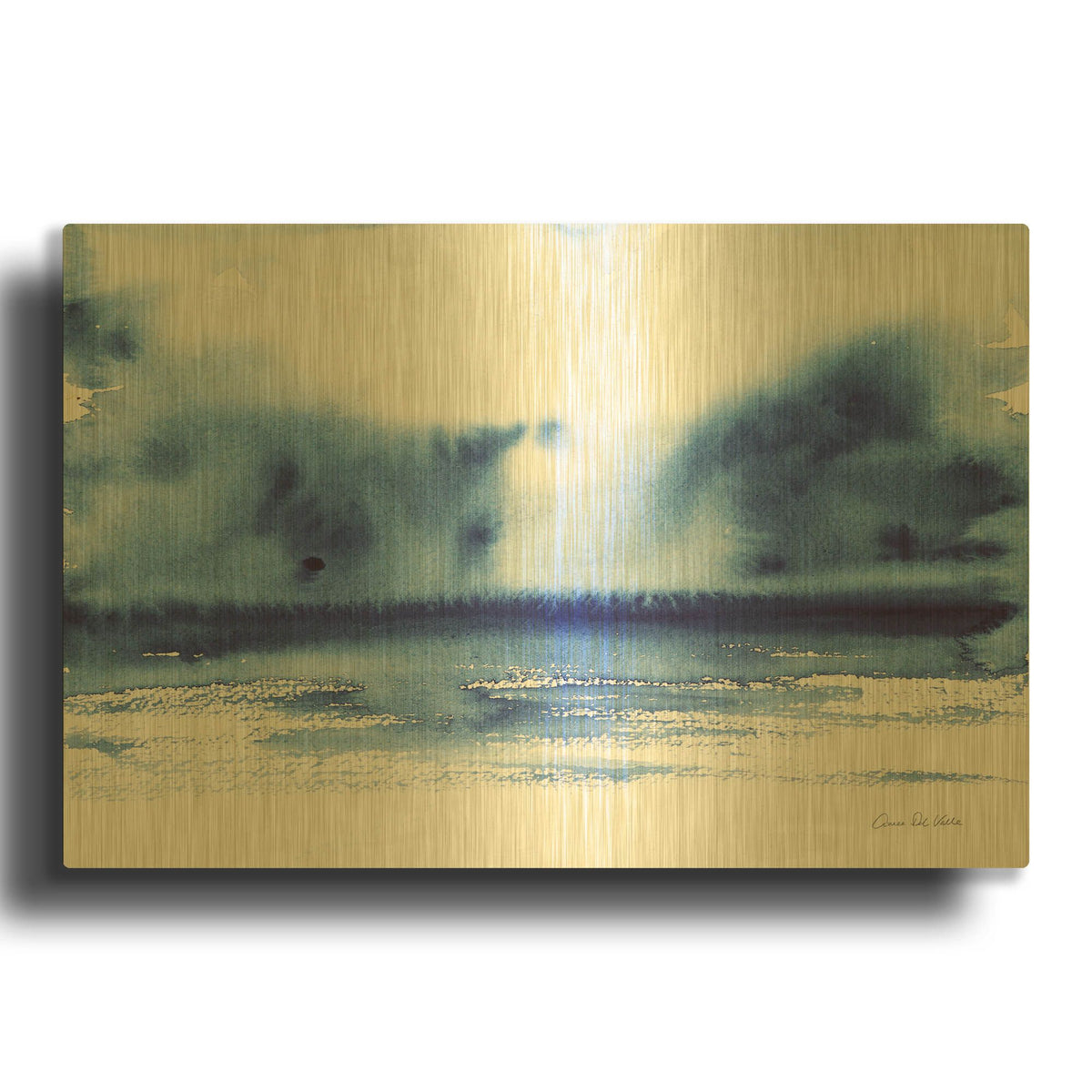 'Ocean Blue IV' By Alan Majchrowicz Gold Metal Wall Art
