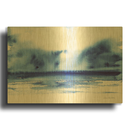 'Ocean Blue IV' By Alan Majchrowicz Gold Metal Wall Art