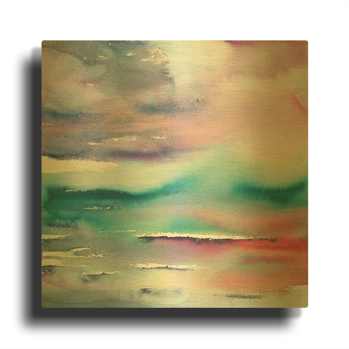 'Dramatic Evening' By Alan Majchrowicz Gold Metal Wall Art