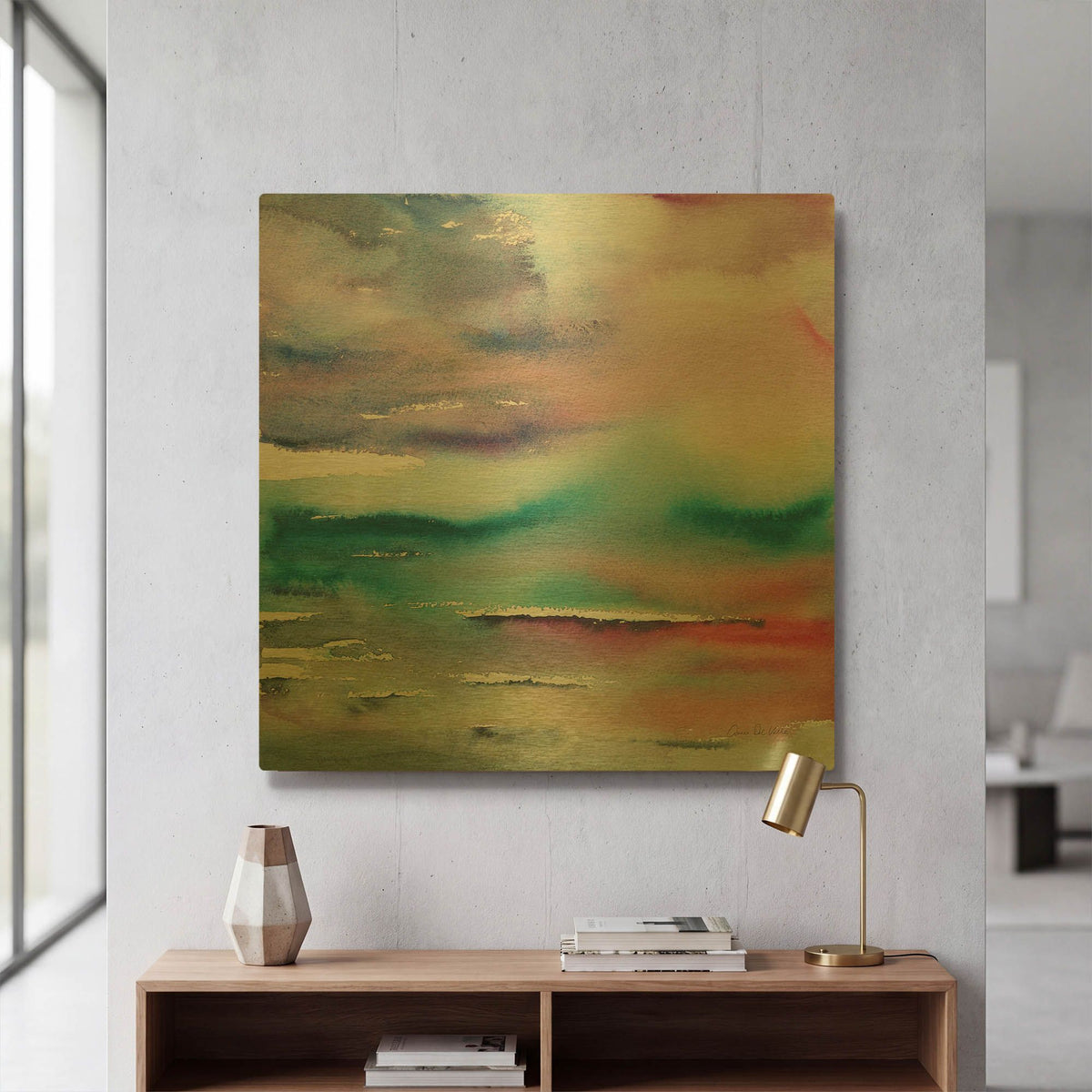 'Dramatic Evening' By Alan Majchrowicz Gold Metal Wall Art
