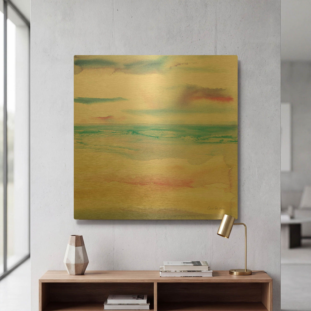 'Pastel Morning' By Alan Majchrowicz Gold Metal Wall Art