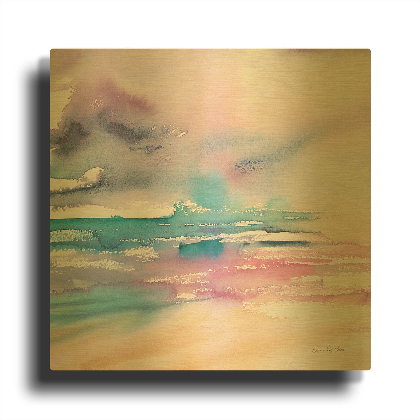 'Violet Sky' By Alan Majchrowicz Gold Metal Wall Art