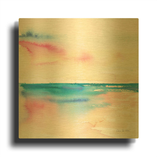 'Vivid Coast' By Alan Majchrowicz Gold Metal Wall Art