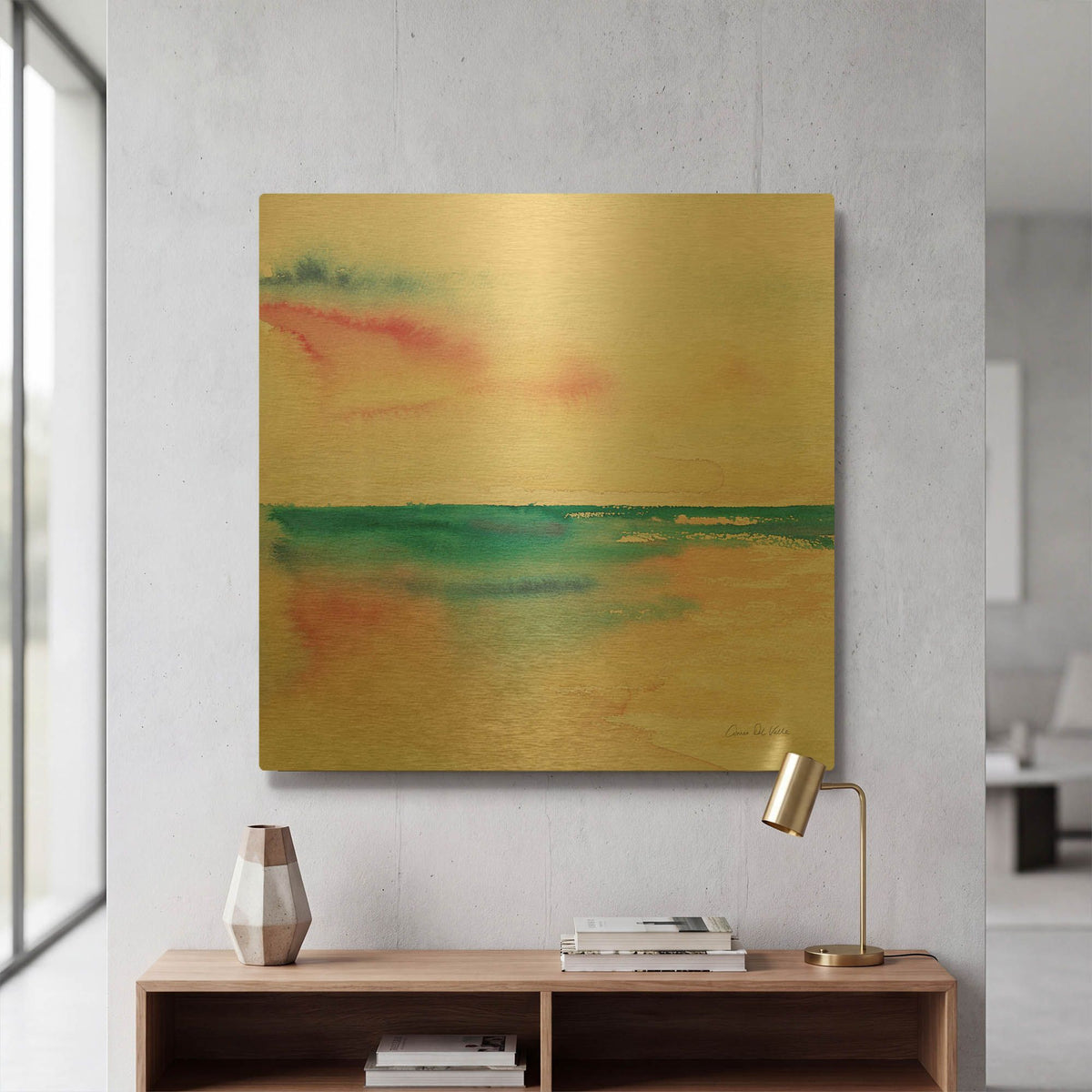 'Vivid Coast' By Alan Majchrowicz Gold Metal Wall Art