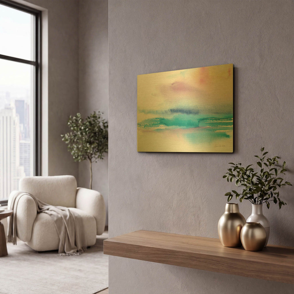 'Washed Sunset' By Alan Majchrowicz Gold Metal Wall Art