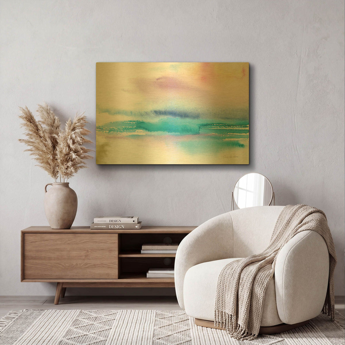 'Washed Sunset' By Alan Majchrowicz Gold Metal Wall Art