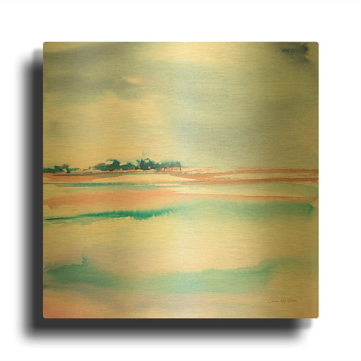 'Water And Sand' By Alan Majchrowicz Gold Metal Wall Art