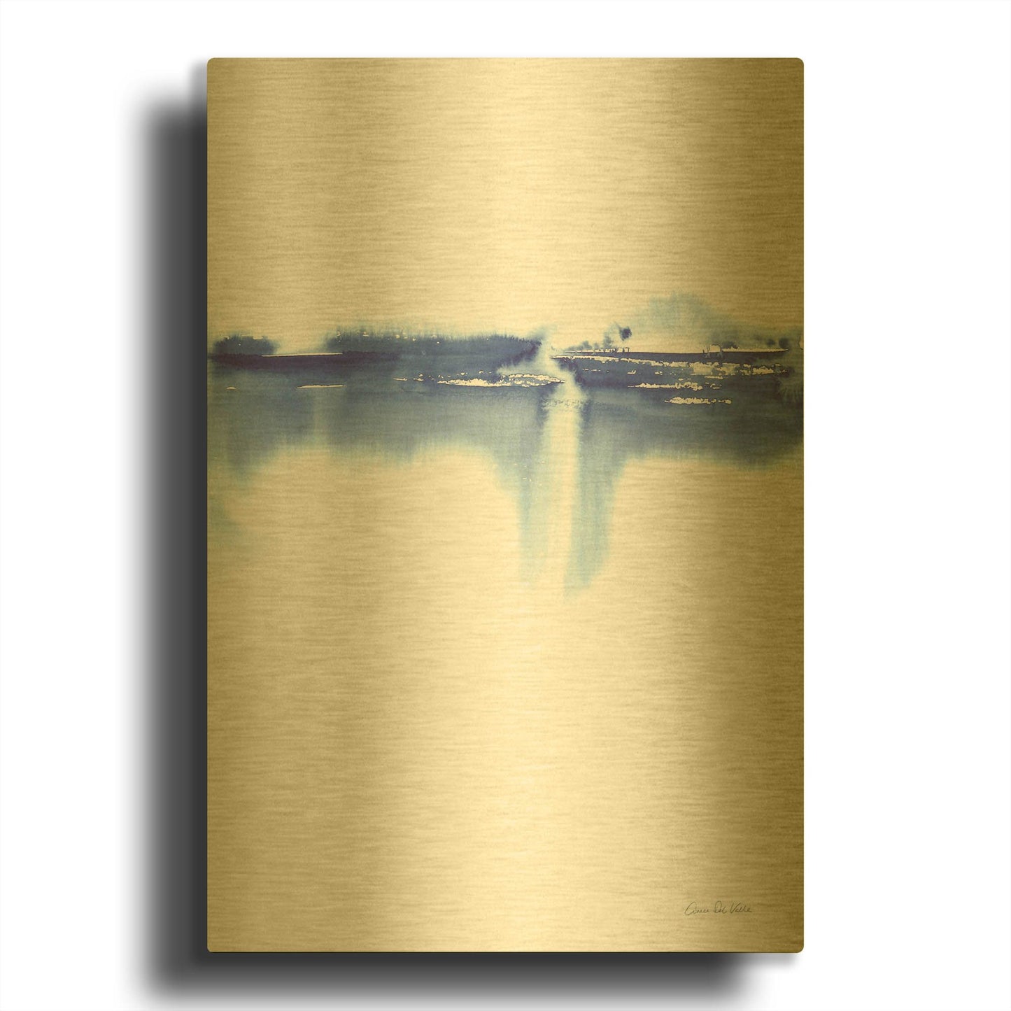 'Blue Horizon III' By Alan Majchrowicz Gold Metal Wall Art