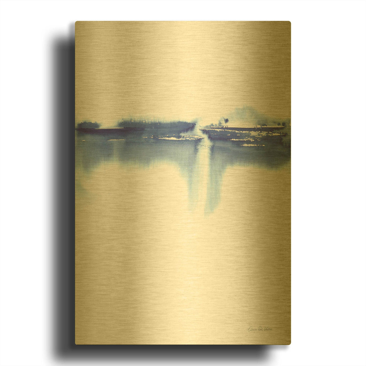 'Blue Horizon III' By Alan Majchrowicz Gold Metal Wall Art
