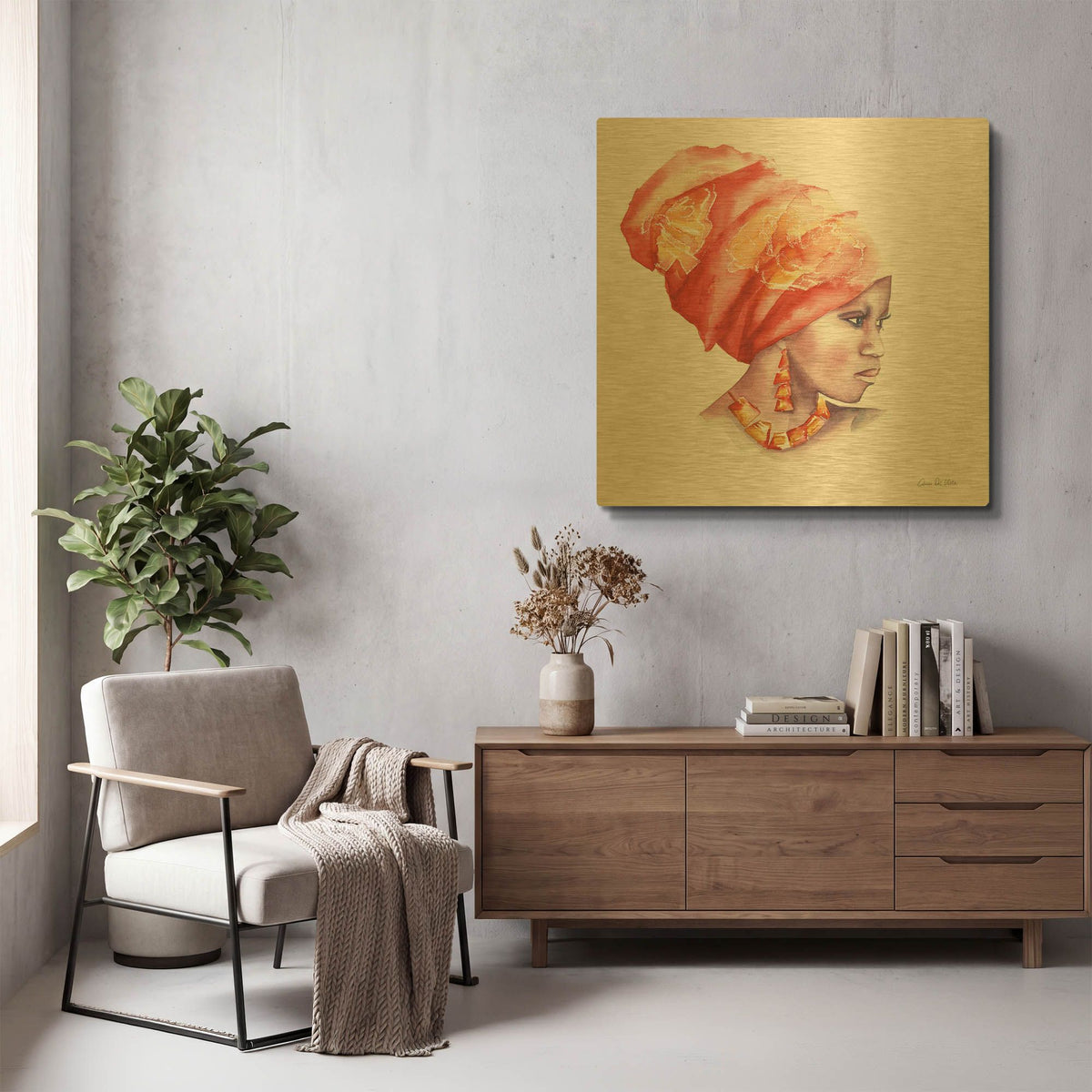 'Glow' By Alan Majchrowicz Gold Metal Wall Art
