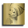 'Woman I Blue' By Alan Majchrowicz Gold Metal Wall Art