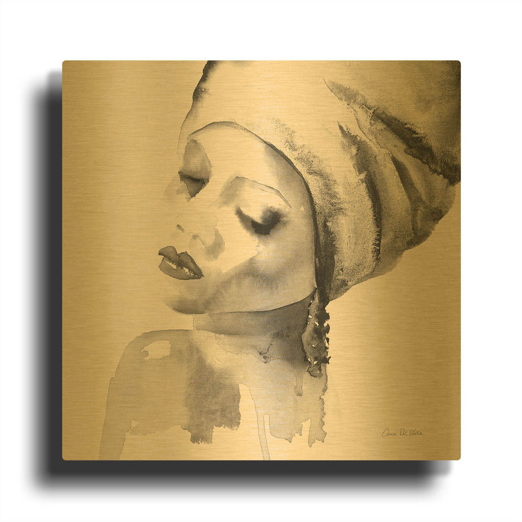 'Woman I Pink' By Alan Majchrowicz Gold Metal Wall Art