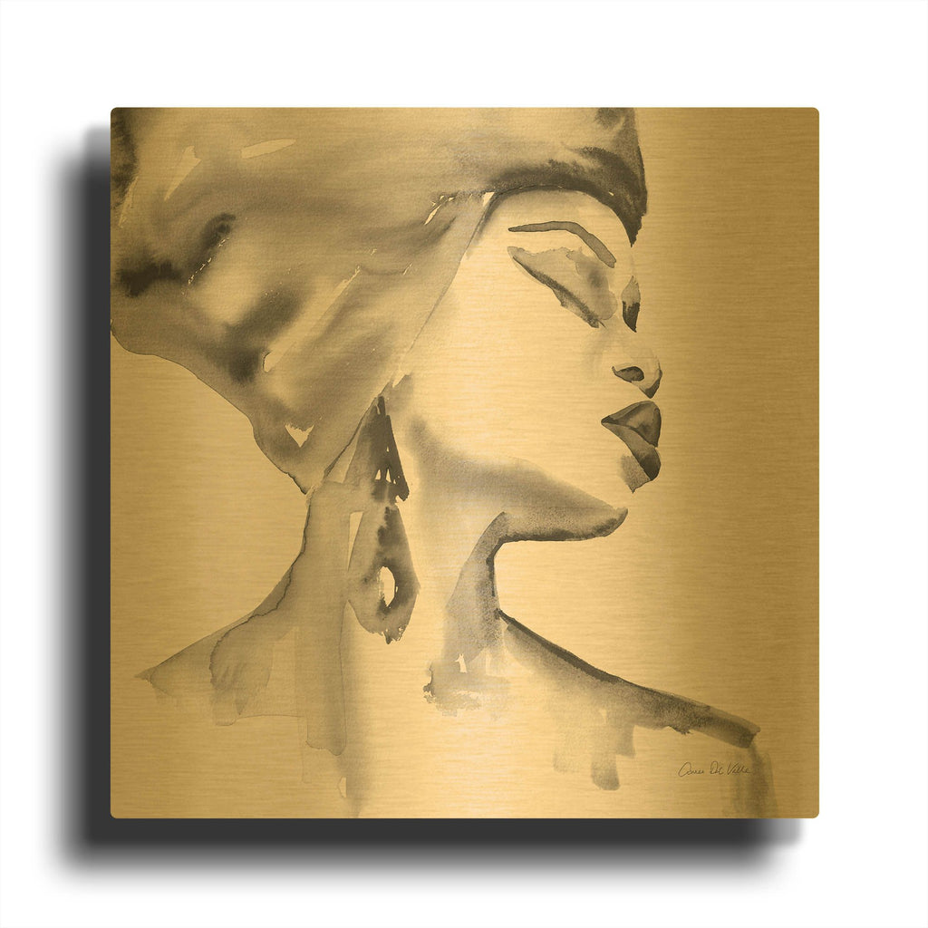 'Woman III Pink' By Alan Majchrowicz Gold Metal Wall Art