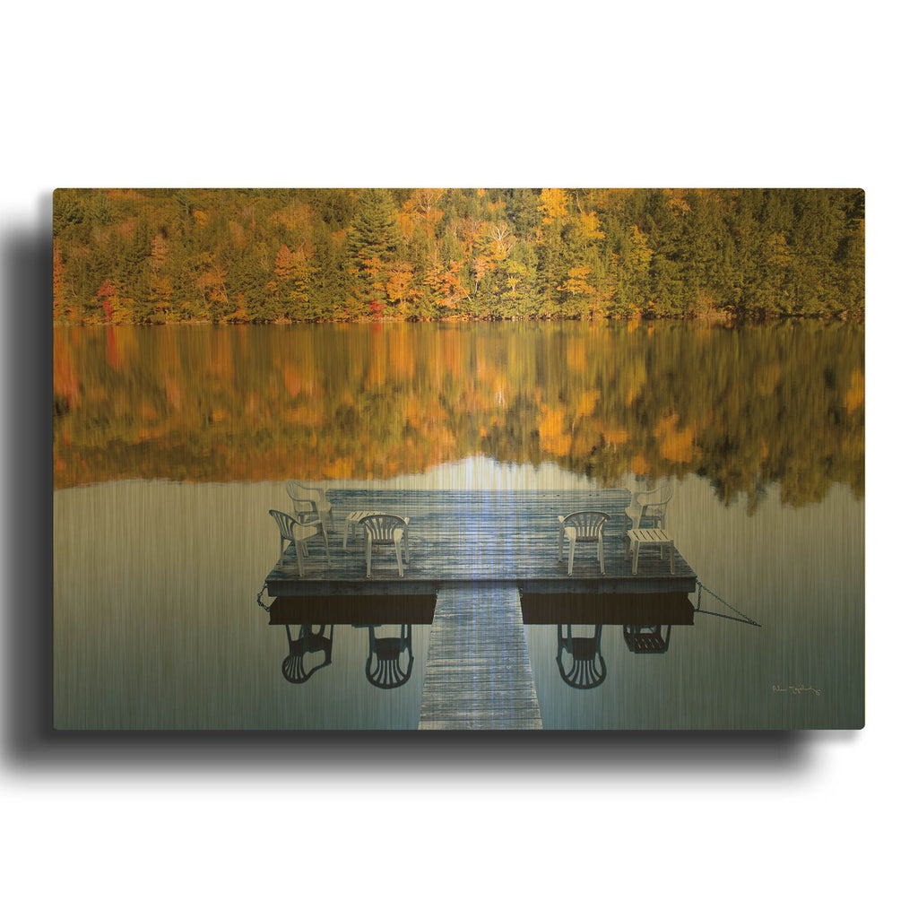 'Amherst Lake' By Alan Majchrowicz Gold Metal Wall Art