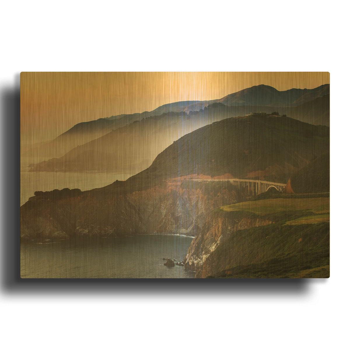 'Big Sur I' By Alan Majchrowicz Gold Metal Wall Art