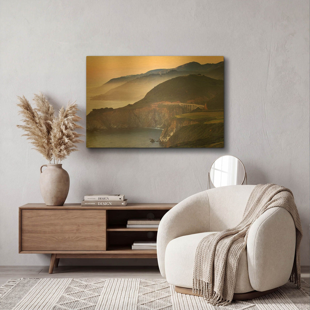 'Big Sur I' By Alan Majchrowicz Gold Metal Wall Art