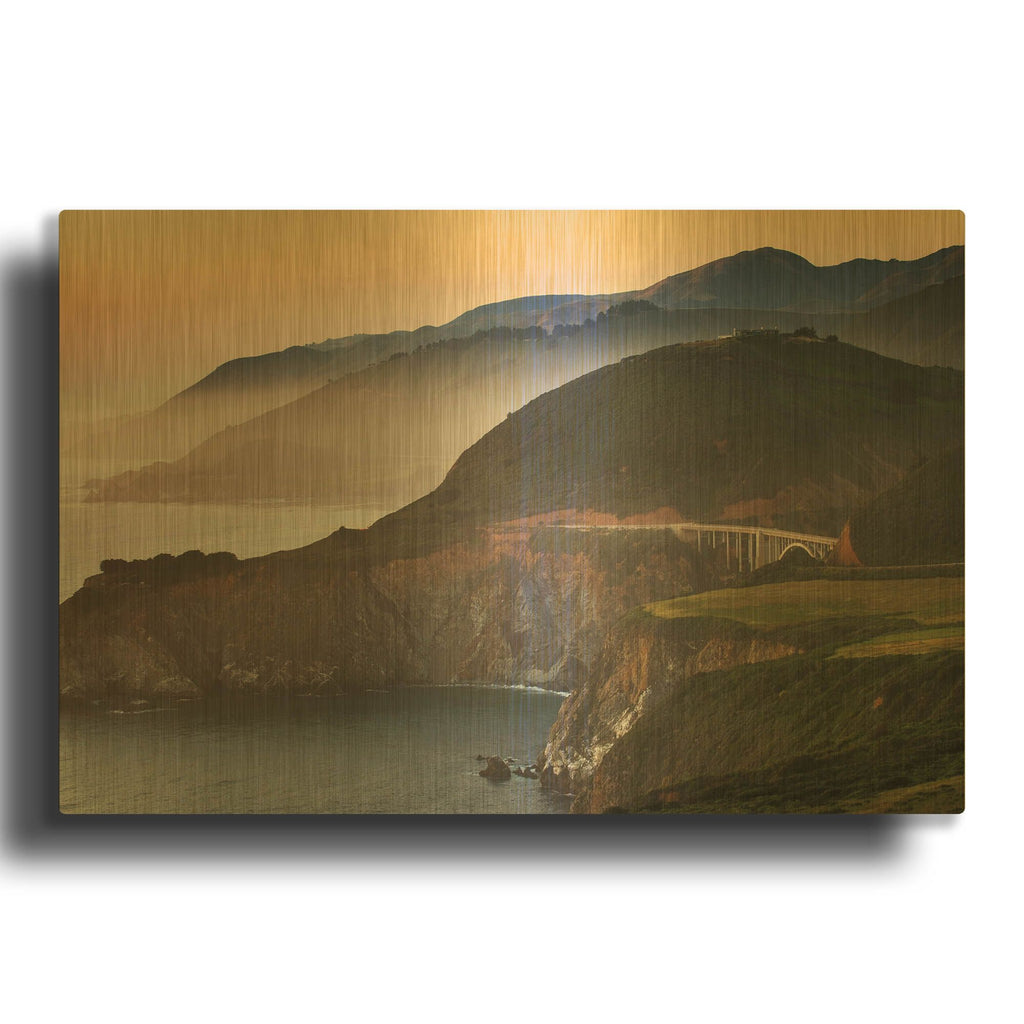 'Big Sur I' By Alan Majchrowicz Gold Metal Wall Art