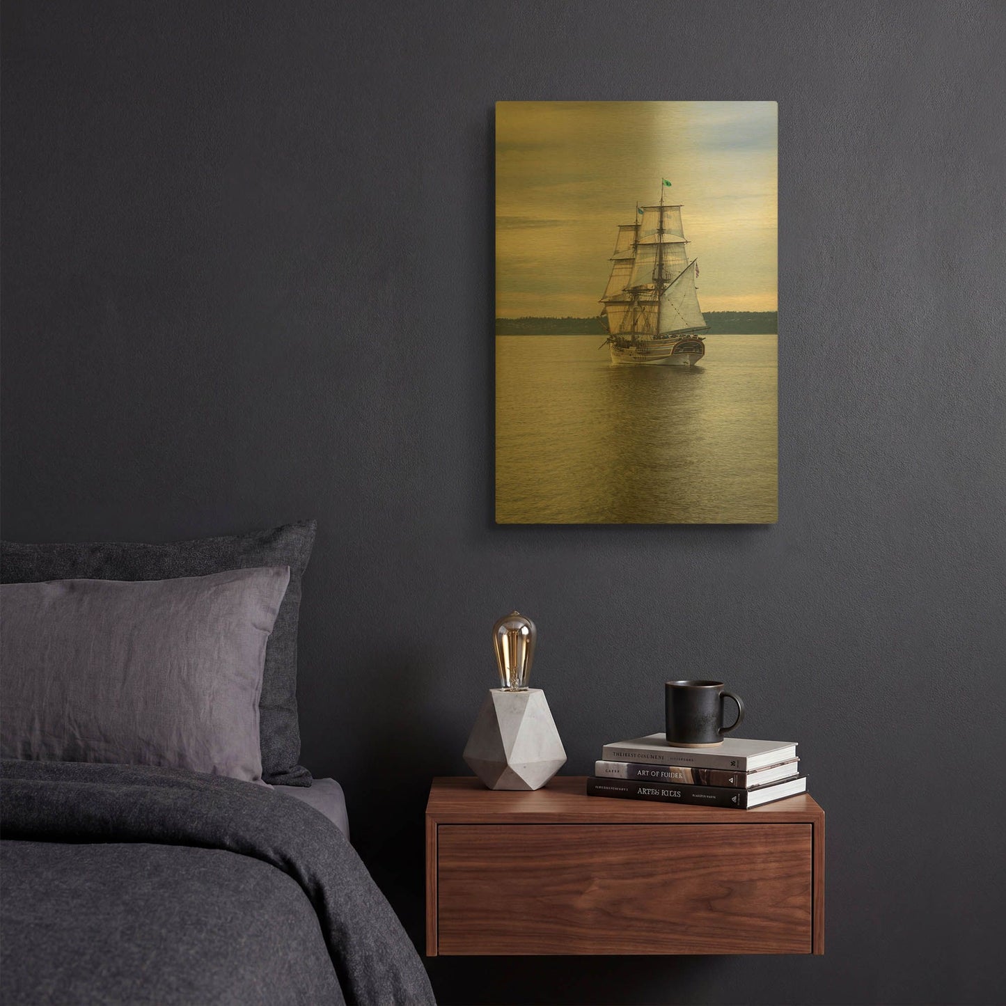 'Lady Washington I' By Alan Majchrowicz Gold Metal Wall Art