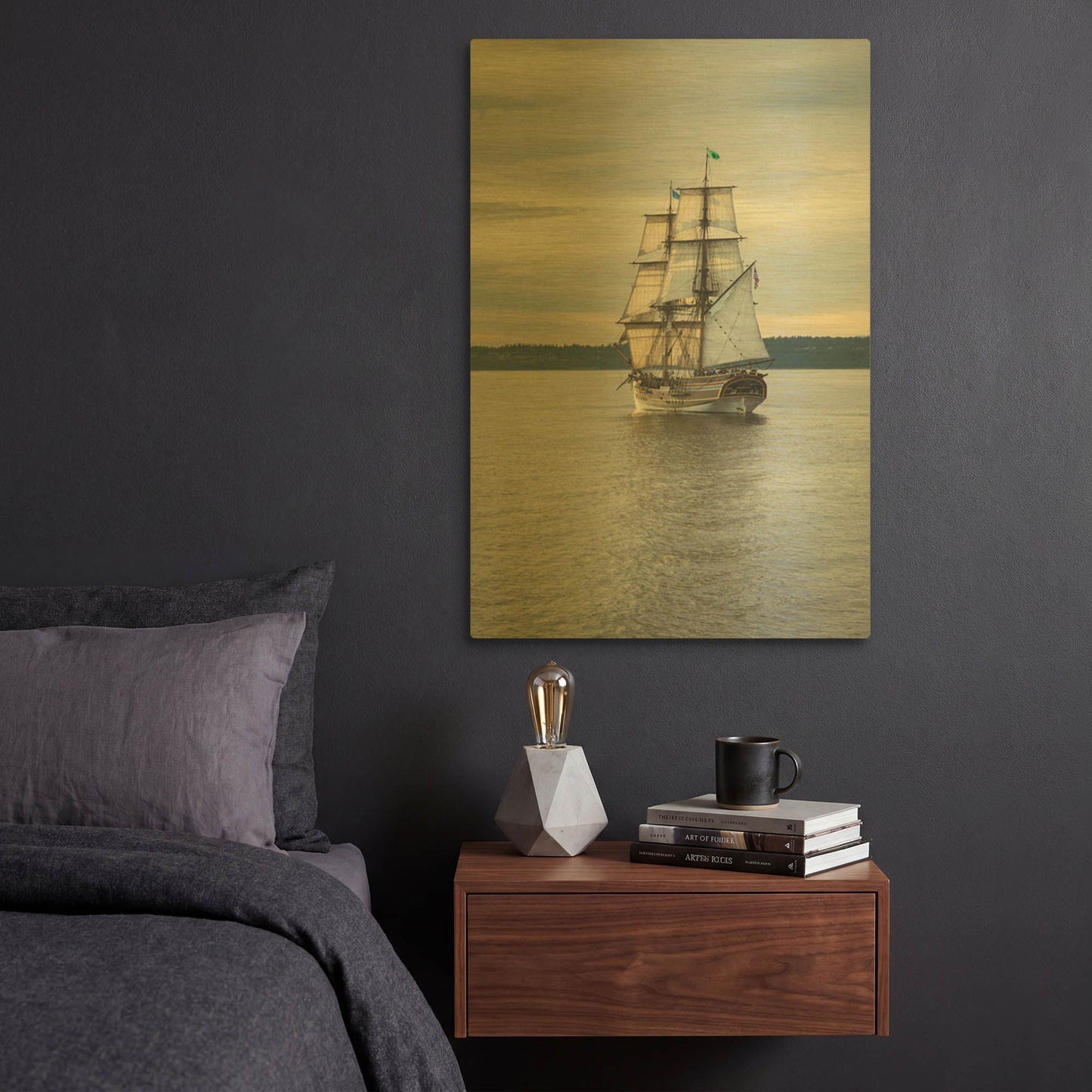 'Lady Washington I' By Alan Majchrowicz Gold Metal Wall Art