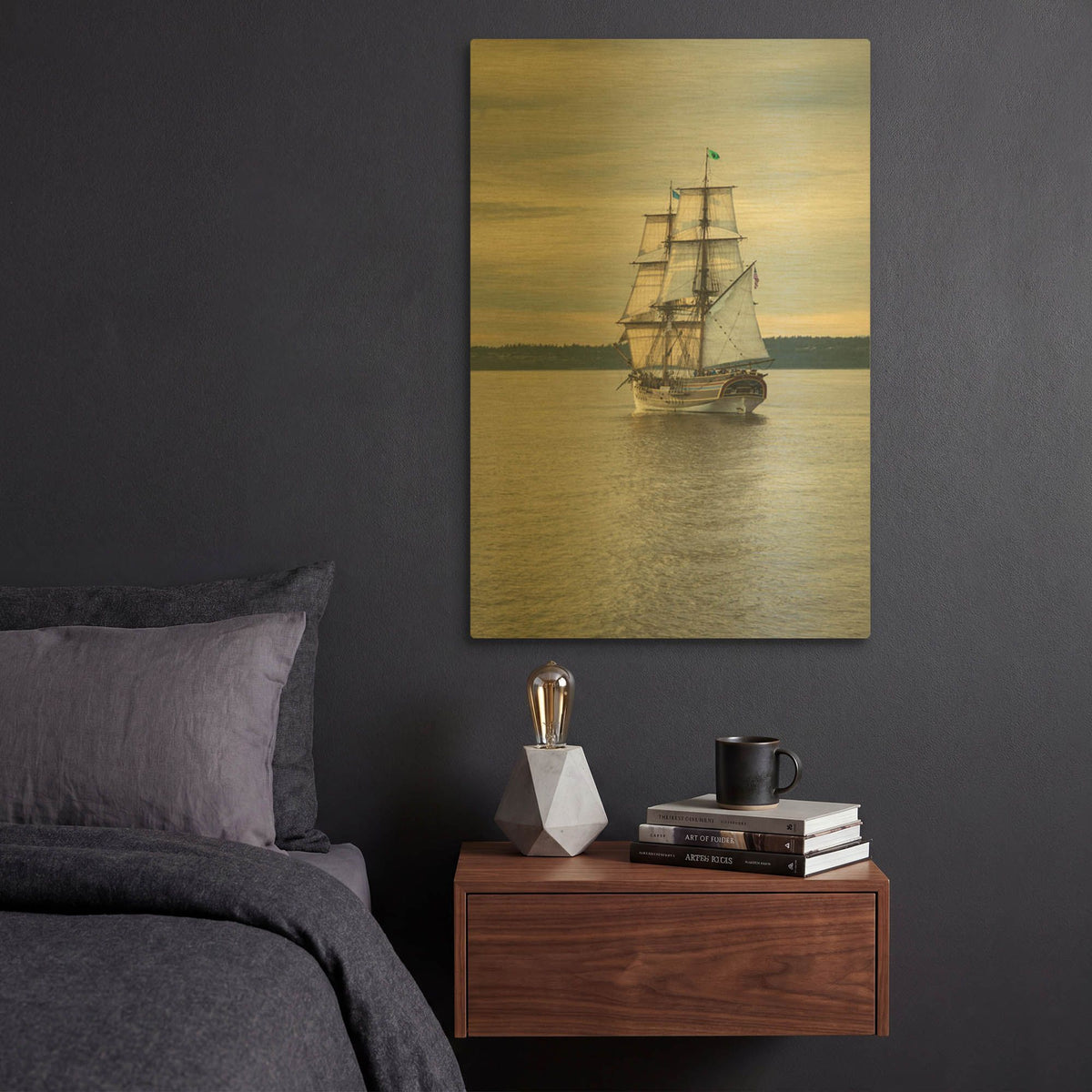 'Lady Washington I' By Alan Majchrowicz Gold Metal Wall Art