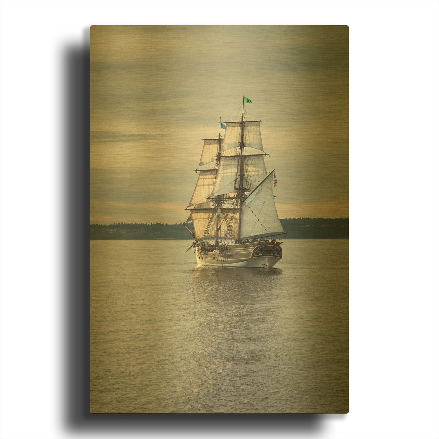 'Lady Washington I' By Alan Majchrowicz Gold Metal Wall Art