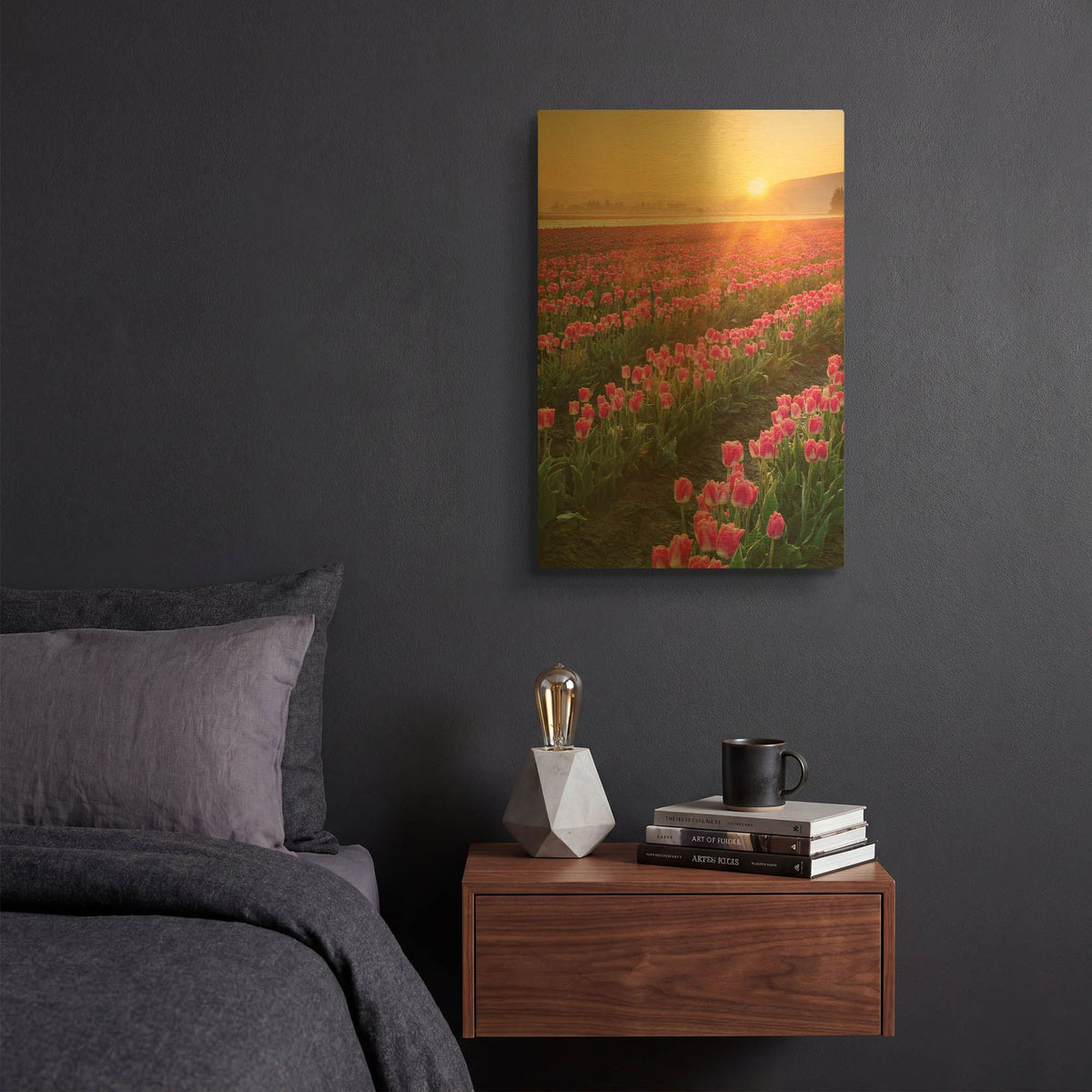 'Skagit Valley Tulips II' By Alan Majchrowicz Gold Metal Wall Art