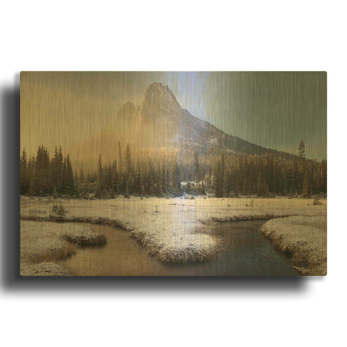 'Liberty Bell Mountain I' By Alan Majchrowicz Gold Metal Wall Art