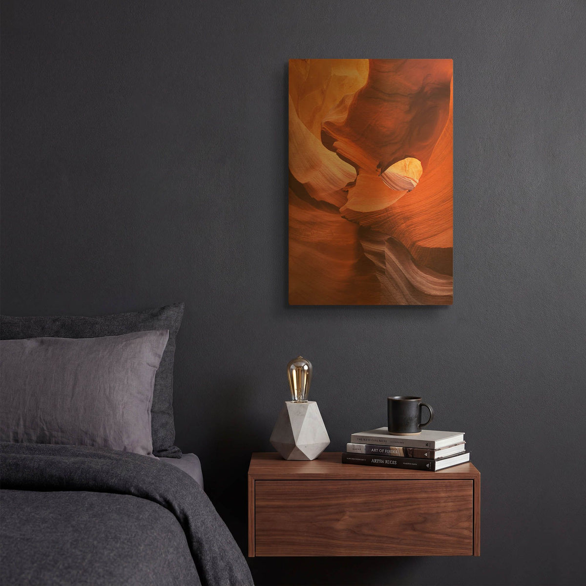 'Lower Antelope Canyon IV' By Alan Majchrowicz Gold Metal Wall Art