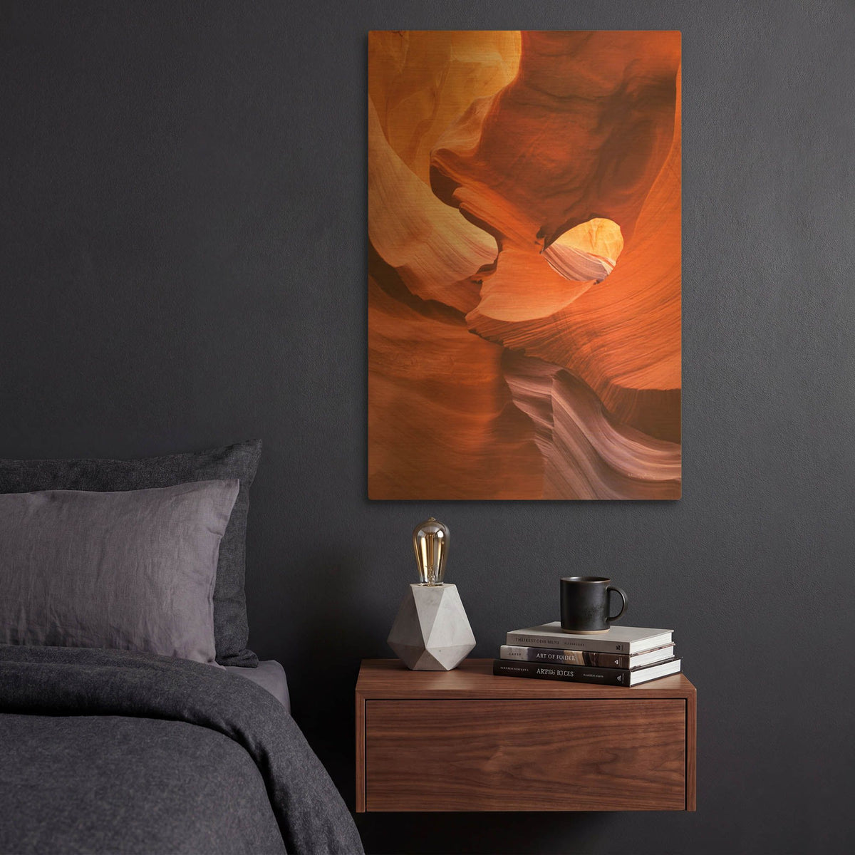 'Lower Antelope Canyon IV' By Alan Majchrowicz Gold Metal Wall Art