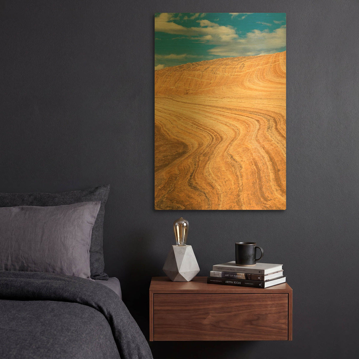 'Coyote Buttes V' By Alan Majchrowicz Gold Metal Wall Art