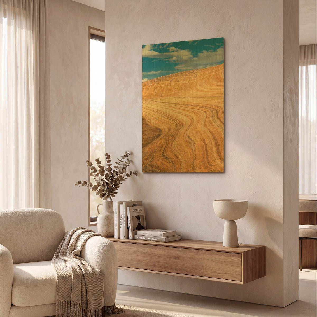 'Coyote Buttes V' By Alan Majchrowicz Gold Metal Wall Art