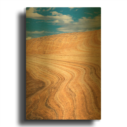 'Coyote Buttes V' By Alan Majchrowicz Gold Metal Wall Art