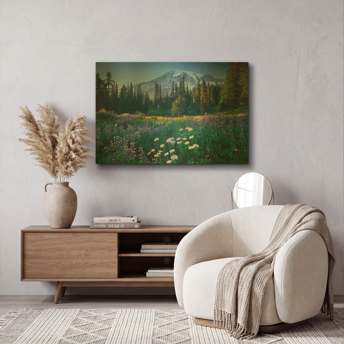 'Mount Rainier' By Alan Majchrowicz Gold Metal Wall Art